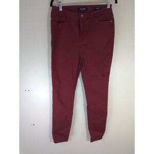 Judy Blue Skinny Jeans Maroon Sz 13/31 Boho Festival